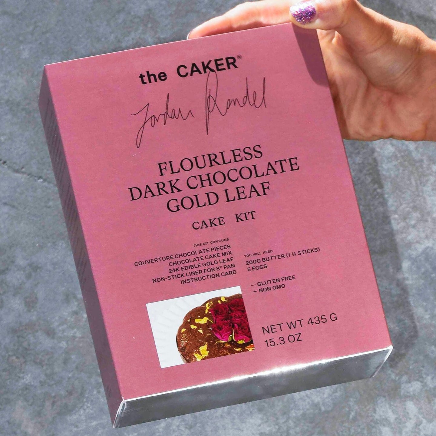 Flourless Dark Chocolate Gold Leaf Cake Kit