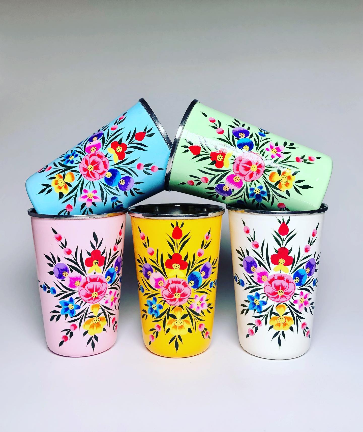 Hand Painted Tumblers Large